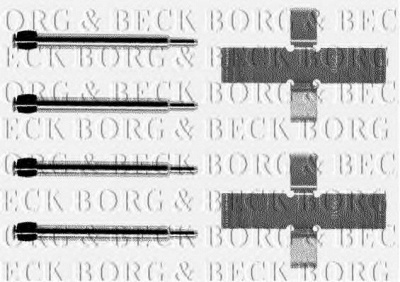 BORG & BECK bbk1002 -  Комплектующие, колодки дискового тормоза